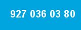 927 036 03 80 927 036 03 80